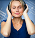 woman listening to music